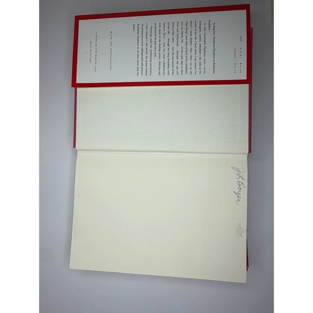 Me Stories of My Life Katharine Hepburn Hardcover Knopf Vintage First Edition DJ